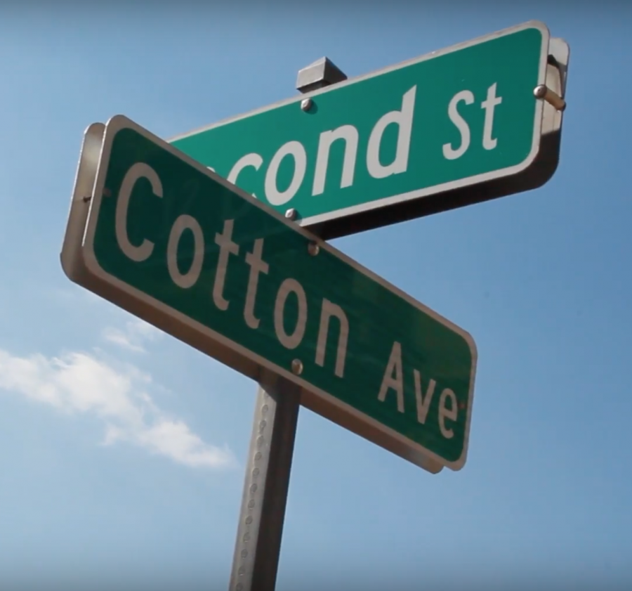 Why is Cotton Avenue diagonal?