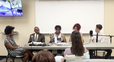 Panelists discuss improving food access and health at the Rosa Jackson Recreation Center.