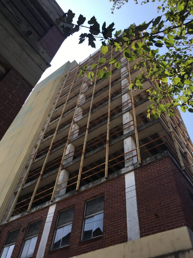 The old parking deck adjacent to the Dempsey Apartments is being put up for sale by the Macon-Bibb County Urban Development Authority for future residential or office lofts or condominiums.