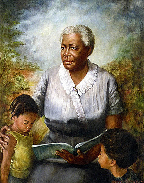 Lucy Craft Laney was a Macon born educator and founded a school for Black children, the Haines Normal and Industrial Institute, in  1883. The oil painting is located on the 3rf floor of the Georgia Capitol Building in Atlanta.