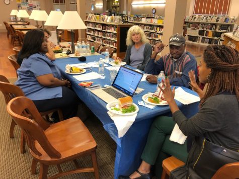 CCJ hosted a table  to discuss youth violence at Lanford Library during On the Table October 2019.