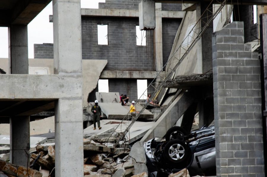 CBIRF Marines simulate a search and rescue in a collapsed structure at Guardian Centers on June 19. 