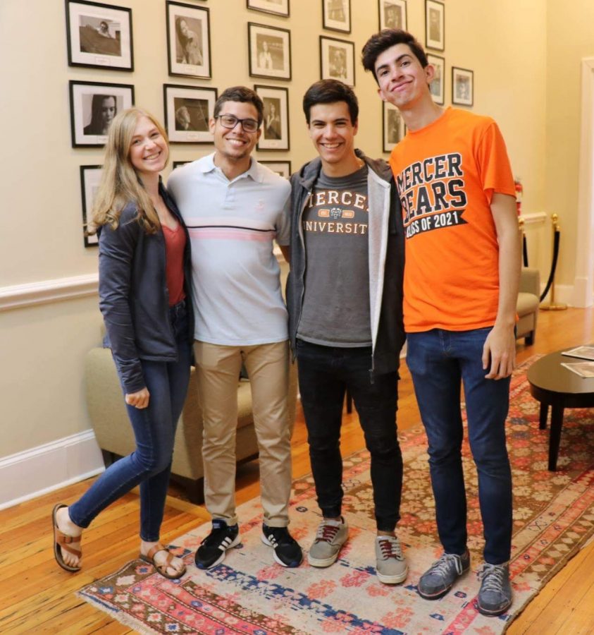 Luis Elkhouri and Lichi Acosta with fellow students at the Robert McDuffie Center for Strings. Photo courtesy of Lichi Acosta