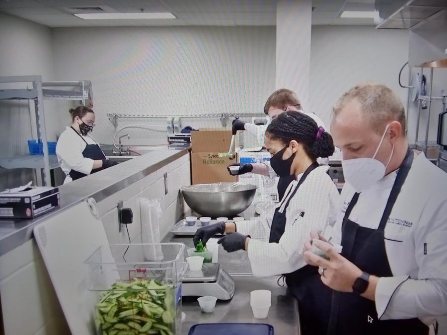 Bibb County High School students earning credits, and preparing high end restaurant food through the districts culinary program at   Hutchings Career Academy. 