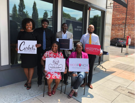 Here is the 2019 winners from the first Downtown Diversity Initiative. 
Top: Beverly Pitts, owner of Carbel Beauty Plus, Darrin Ford, owner of Brooke Haven Lounge, Brandon Woodford, Wizdum Clothing. 
Bottom: Arrkeicha Danzie, Good Boy Goodies and Nathalie Armand-Bradley, ModPunch Interiors