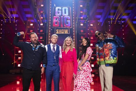 Film crews are back in Macon to film TBSs Go Big Show Season 2 at the Coliseum. Host Bert Kreischer, (left to right), and judges The American Nightmare Cody, Jennifer Nettles, Rosario Dawson will be returning. Snoop Dogg, right, will be replaced by DJ Khaled.  