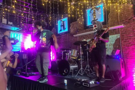 Punk rock band Howling Star performs at Punk Black's final pop-up show of the year Aug. 14, 2021, at Our Bar in Atlanta. Punk Black is an organization founded in 2015 to create inclusive spaces for Black and brown punk artists. 
