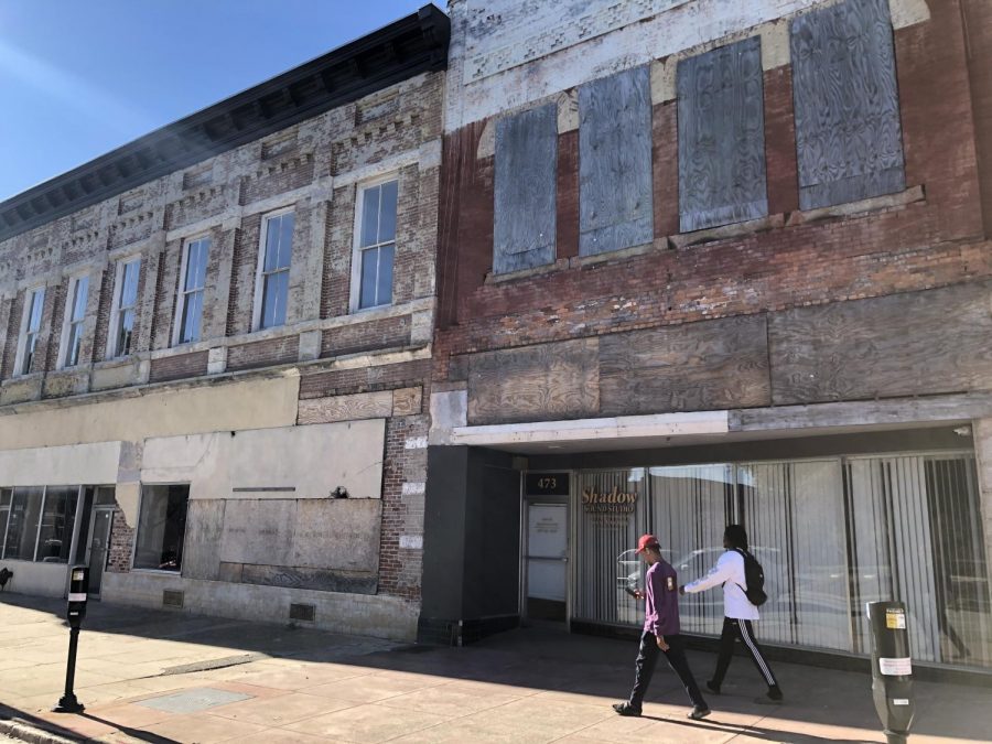These two storefronts at 473 and 485 Third St. will be refurbished and the renovated building will house a 10,000 square-foot-loft. 