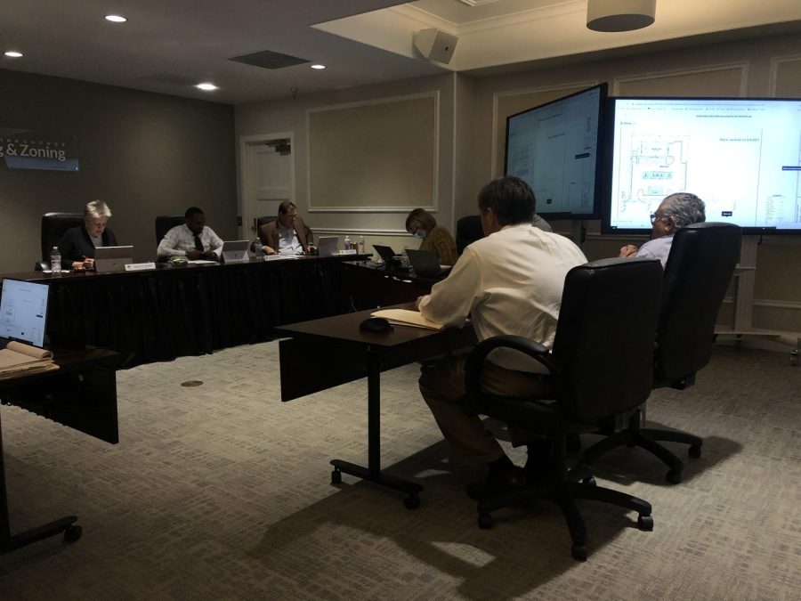 The Macon-Bibb County Planning & Zoning Commission, shown here in an October meeting, has closed its office to the public and canceled the Jan. 10 hearing due to the rise of COVID-19 cases. 