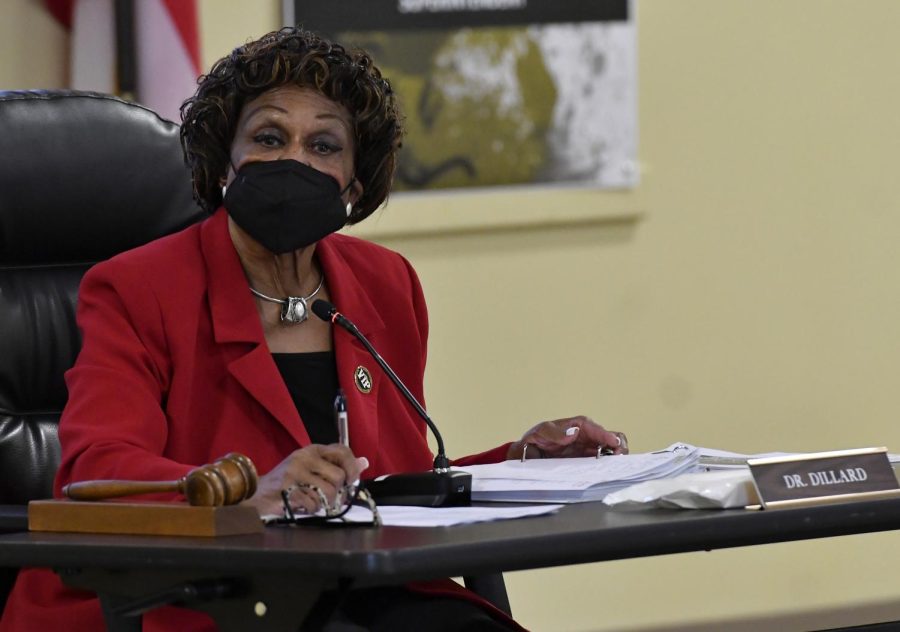 Thelma Dillard, president of the Bibb County School Board, at the May 10, 2022 meeting.