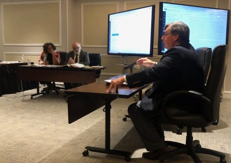 Attorney Bill Larsen argues against Macon-Bibb Planning & Zoning granting an appeal of a convenience store permit at the corner of Wesleyan  and Northside drives. 