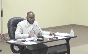 Bibb County Board of Education Member Juawn Jackson introduces a policy the state requires the board to adopt on so-called divisive concepts.