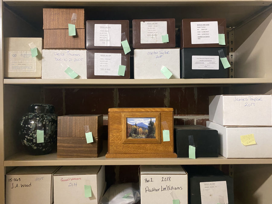 Unclaimed cremains are currently kept in the Archives and Records Center in downtown Macon but will be scattered at Rose Hill Cemetery this fall. (Image by Evey Wilson Wetherbee)