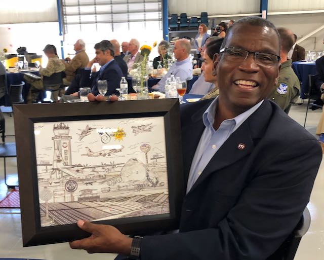 Ron Shipman was honored recently for his work on Georgia Powers SOAP project to build a solar field in the encroachment area north of Robins Air Force Base. 