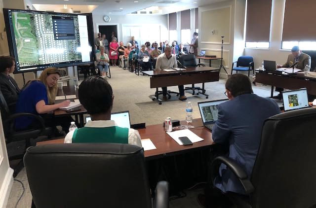 Dozens of neighbors packed into the April 24 Macon-Bibb County Planning & Zoning Commission meeting to oppose a new subdivision on Walden Road. 