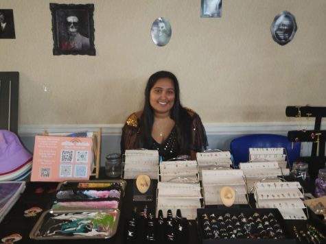 Prachi Henna Art is set up at Mercer University's Annual Gothic Festival.