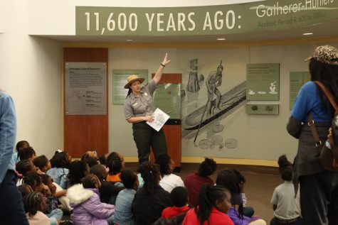 The park rangers behind Ocmulgee Mounds National Historical Park