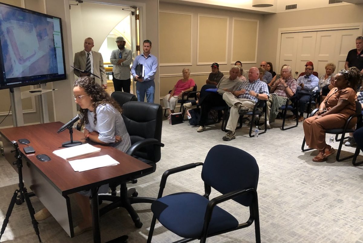 Timber Ridge resident Rachael Smith tells Macon-Bibb Planning & Zoning  commissioners its unfortunate that commercial zoning is currently permitted at the entrance to her neighborhood off Hartley Bridge Road. 