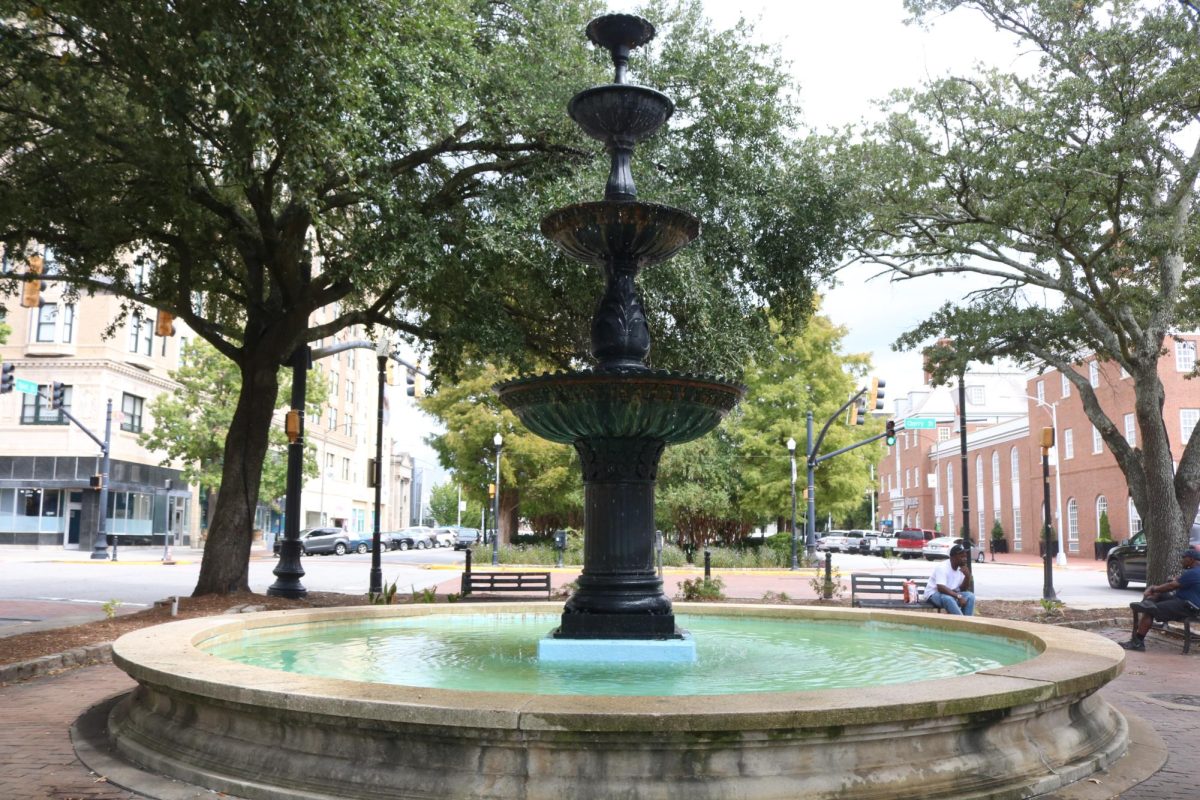 An unnamed fountain on Third Street Park. Sept. 26, 2023. By Cole Brockman.