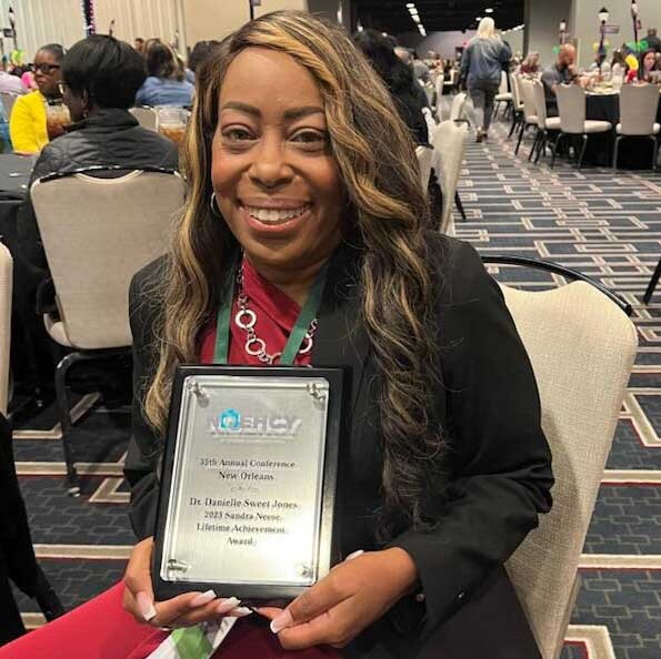 Danielle Jones, Homeless & Foster Care Liaison for the Bibb County School District, was named the 2023 recipient of the Sandra Neese Lifetime Achievement Award. The award was announced in early November at the National Association for the Education of Homeless Children and Youths annual conference in New Orleans.