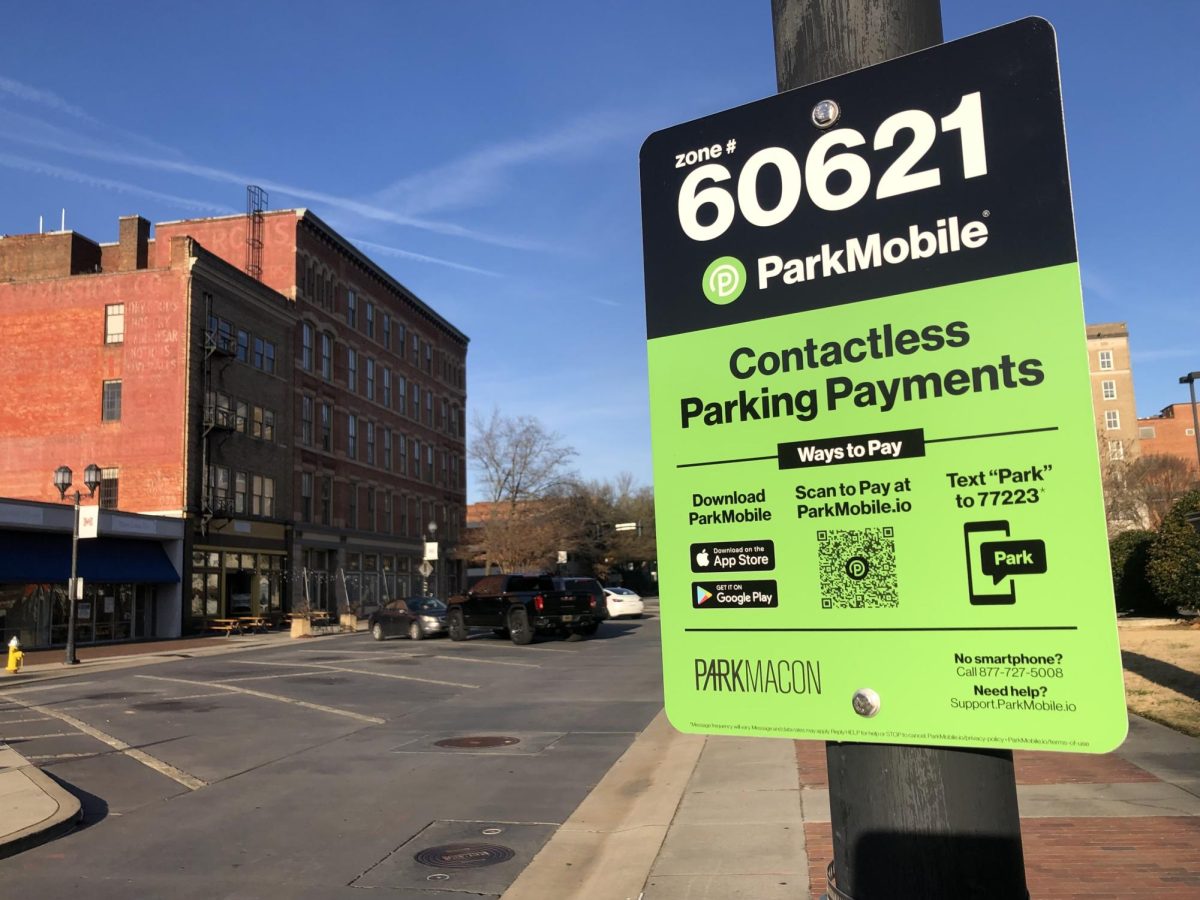 Cherry Street Plaza does not have parking meters but motorists are expected to pay for parking with the ParkMobile app or by scanning the QR code. 