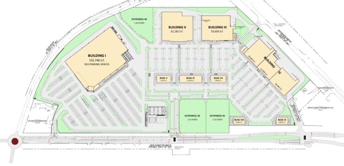 P&Z staff will review the design plan for the new Riverside Centre 408,000-square-foot retail hub with wholesale warehouse anchor tenant adjacent to The Shoppes at River Crossing.