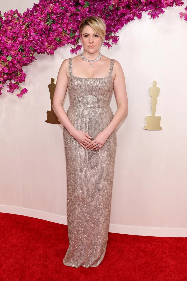 Greta Gerwig, Director of Barbie at the 2024 Academy Awards. 