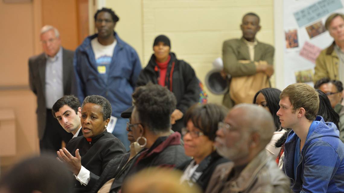 Adam Ragusea conducts a meeting attended by a broad swath of Maconites at the Centenary United Methodist Church in historic Bealls Hill where the discussion centered on blight and how to deal with it. File art from 2014.