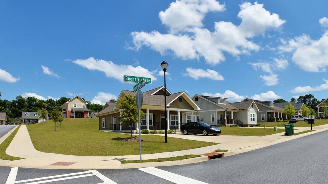 Bartlett Crossing sits on the site of the old Macon Homes housing project in this 2014 photo.
