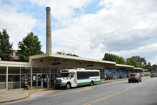 A Macon Transit Authority bus wheels into the bus hub it shares with Greyhound late afternoon Tuesday.