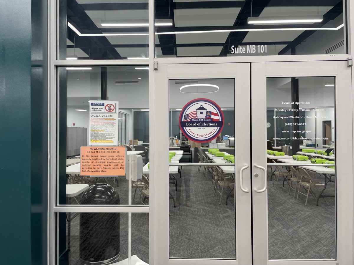 The Macon-Bibb County Board of Elections headquarters inside the Macon Mall.