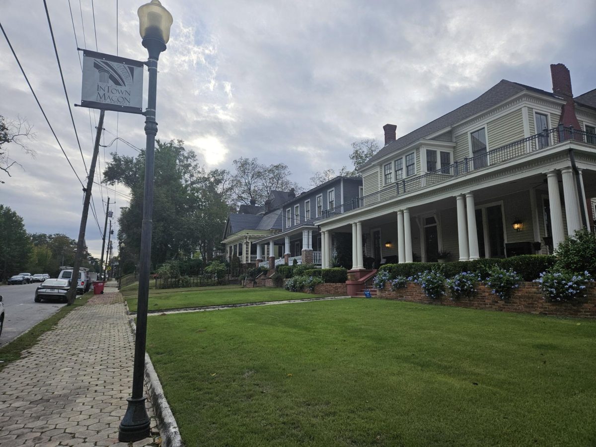 Intown Macon Historic District homes face Tattnall Square Park