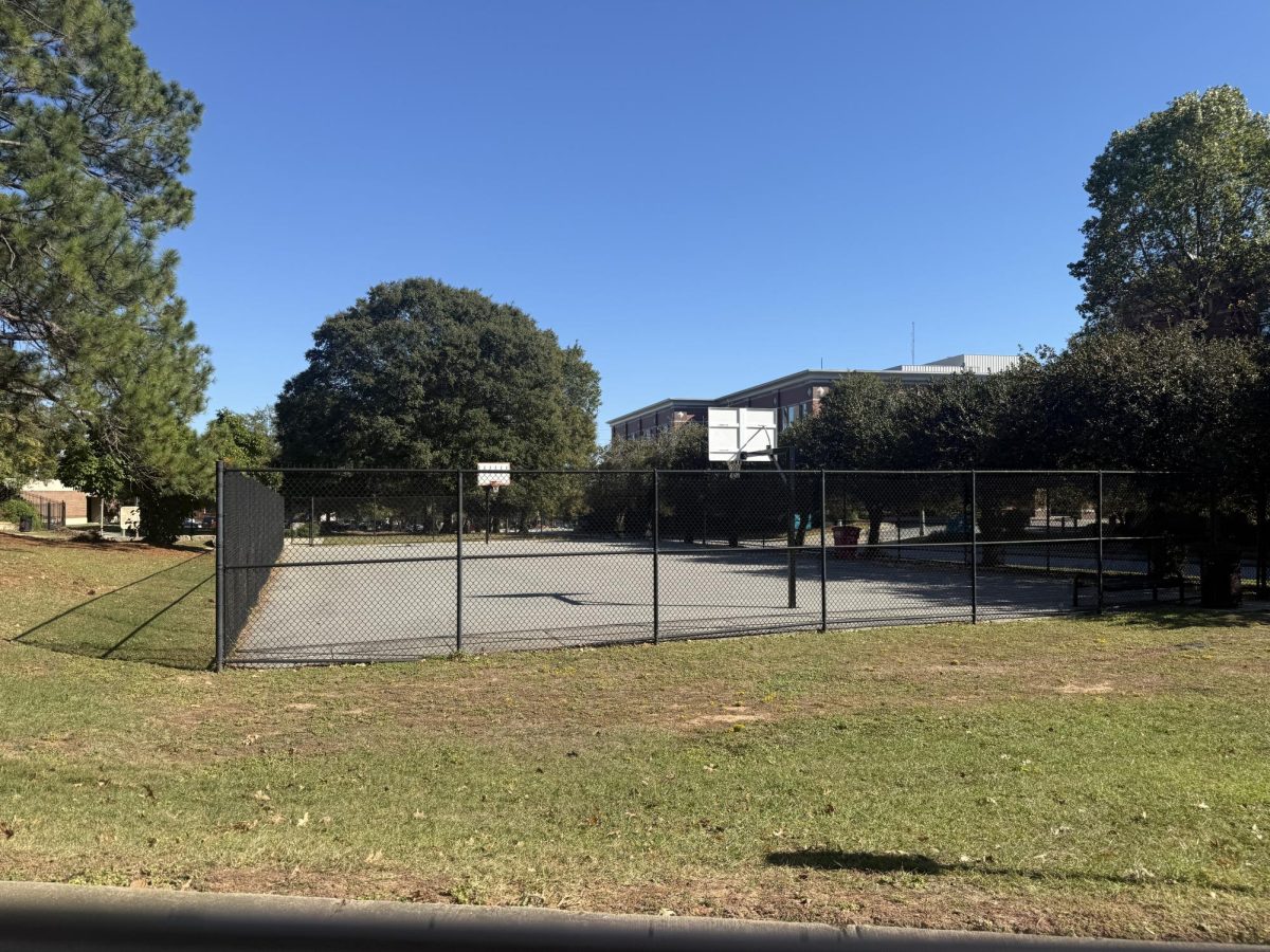 Basketball court at Daisy Park in Macon, Ga. Photographed on October 20th, 2024.