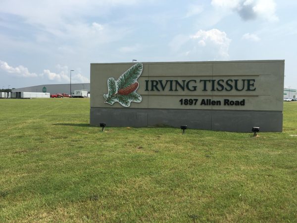 Irving Tissue currently employs more than 400 people in the Sofkee Industrial Park but plans to add 100 new jobs in a $600M expansion announced in November of 2024. 