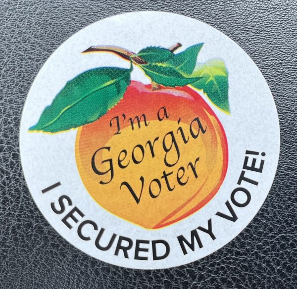 Voters in Georgia get this sticker after they cast their ballot. 