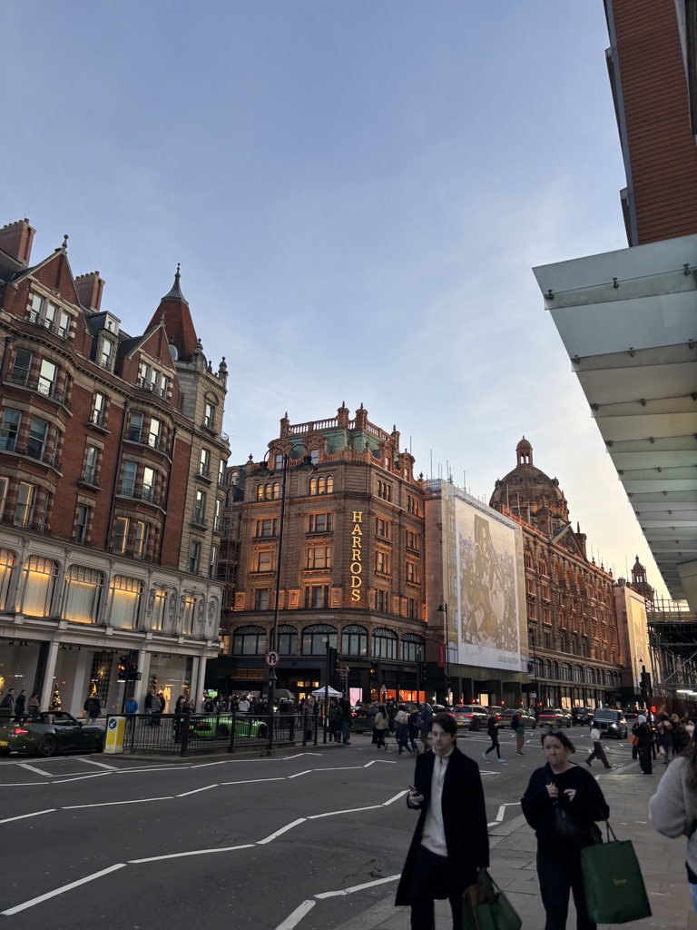 The famous Harrod's department store in Hyde Park. (March 2025)