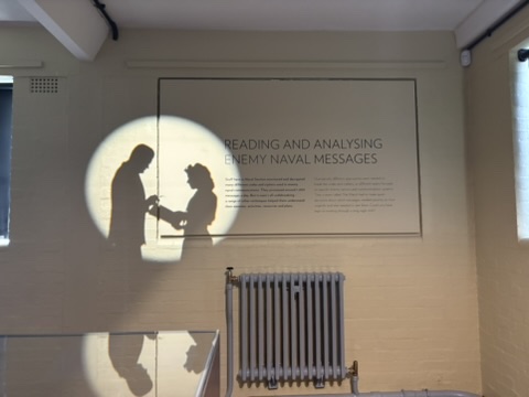 A room at Bletchley Park, reimagining the code breaking taking place during WWII. (March 2025)