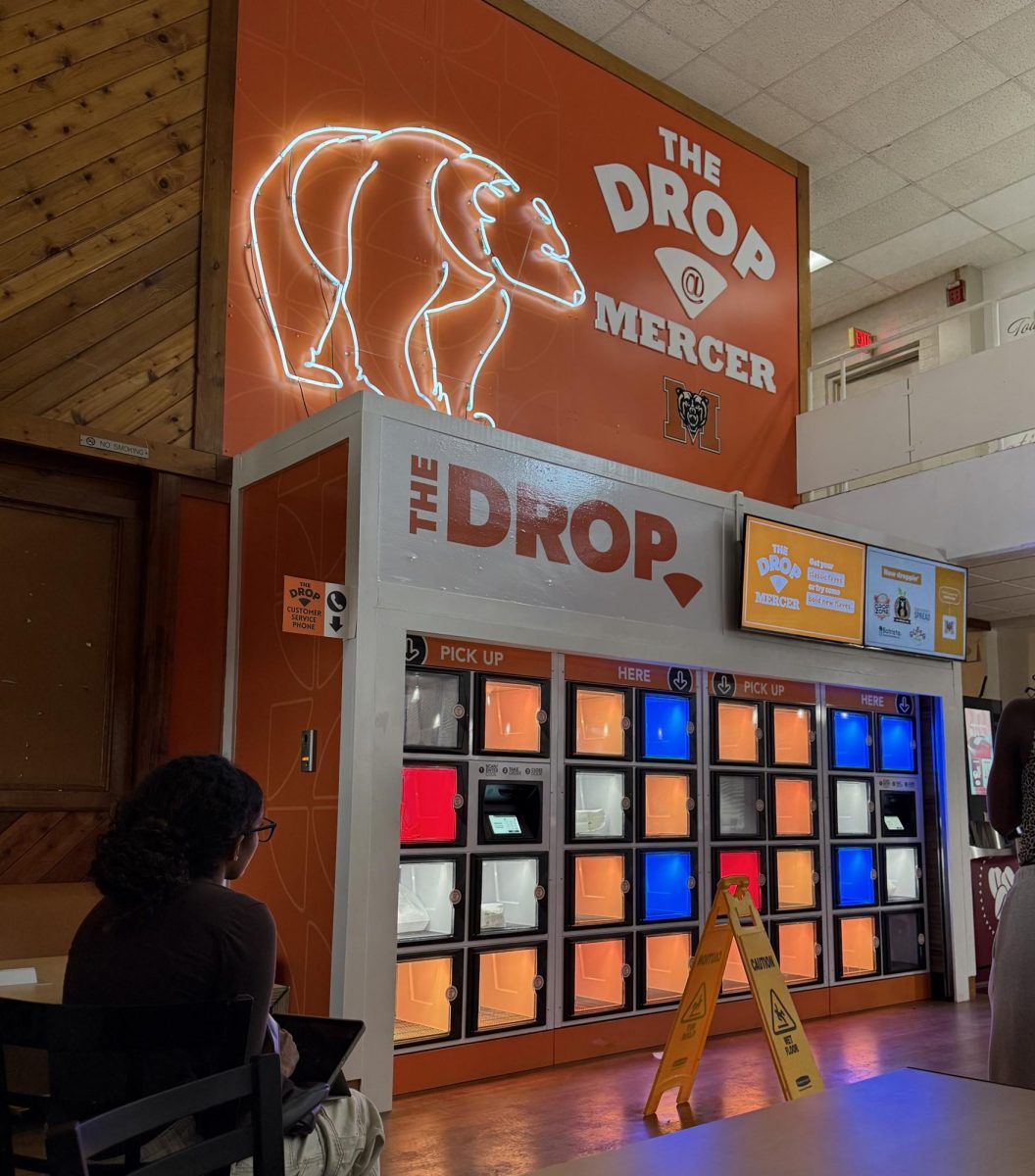 The Drop lockers are seen Wednesday, April 23, 2025, at Mercer University in Macon, Georgia.