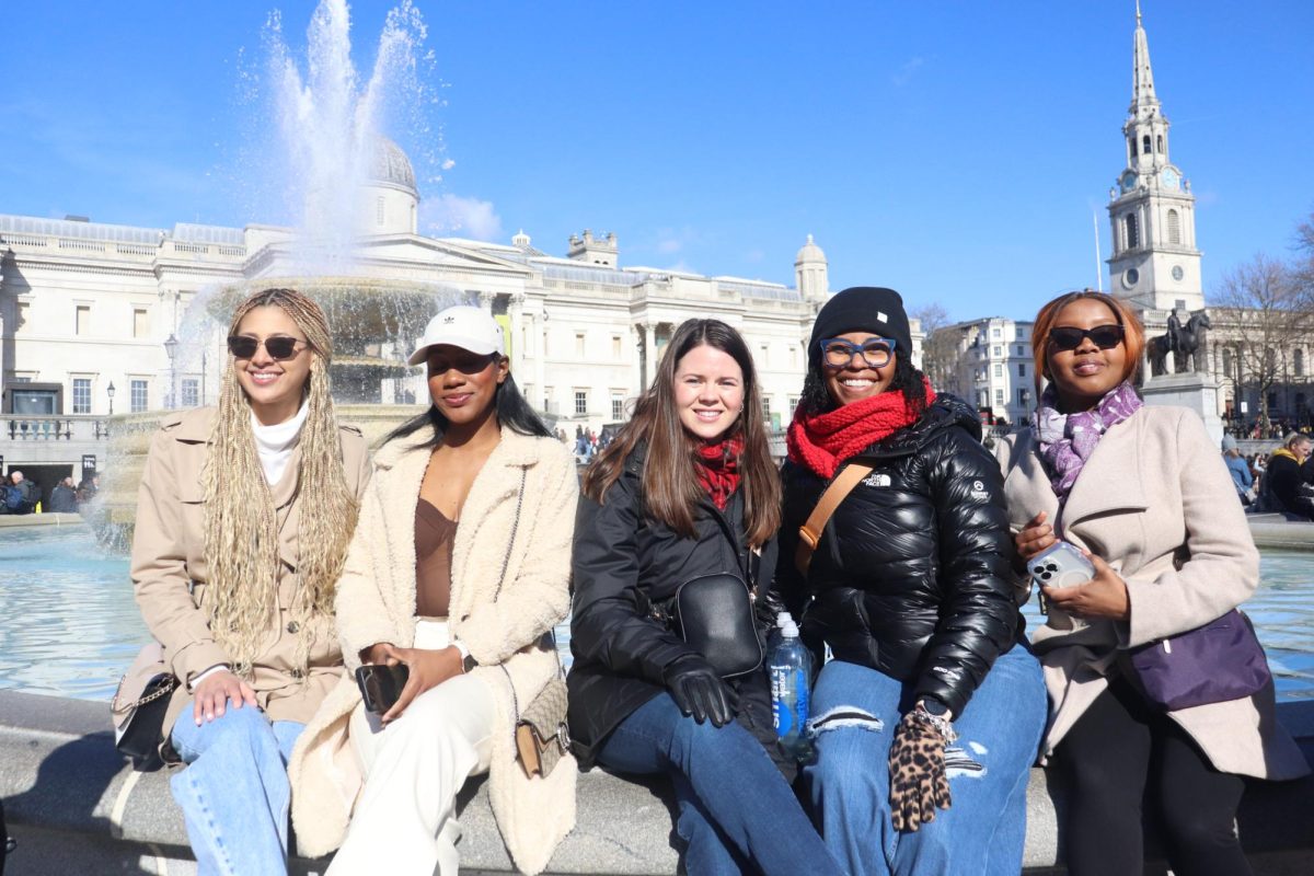 Some of the ladies on the trip in Trafalgar Square. (March 2025)