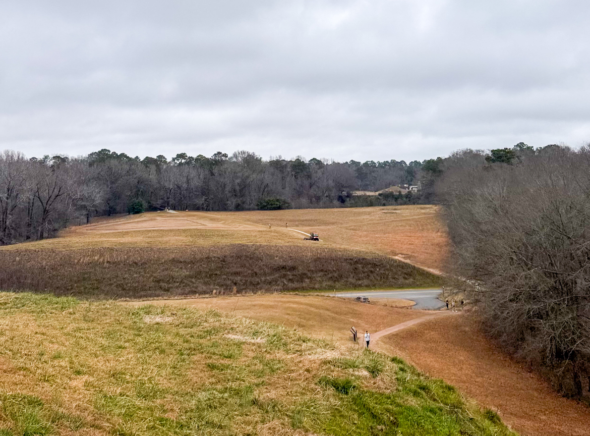 The Ocmulgee National Historic Park, located in Macon, Georgia, preserves traces of Southeastern Native American culture from over 17,000 years of continuous habitation. (Photo by Carly Lenhardt)