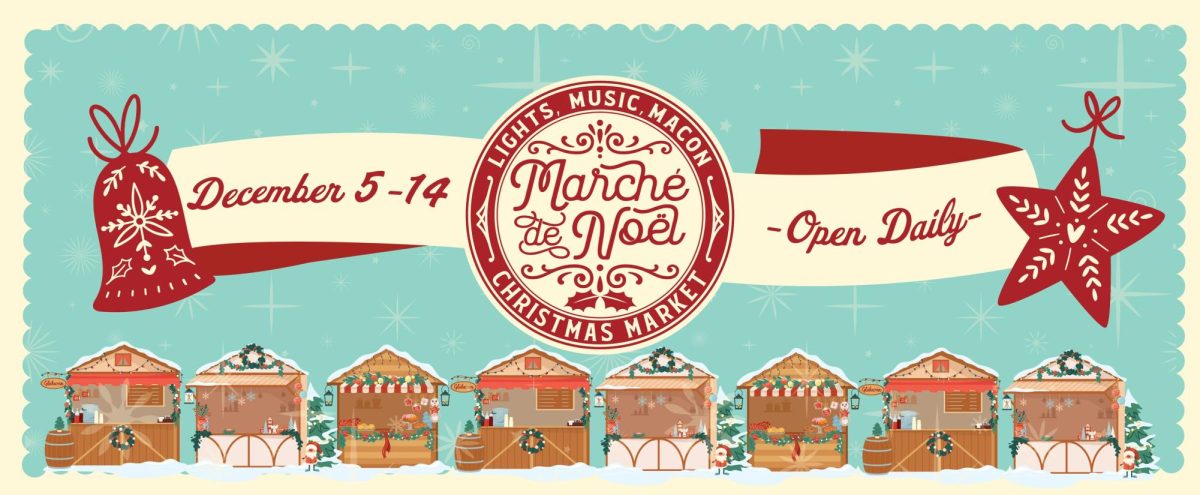 An official banner promoting the inaugural Marché de Noel: Macon Christmas Market