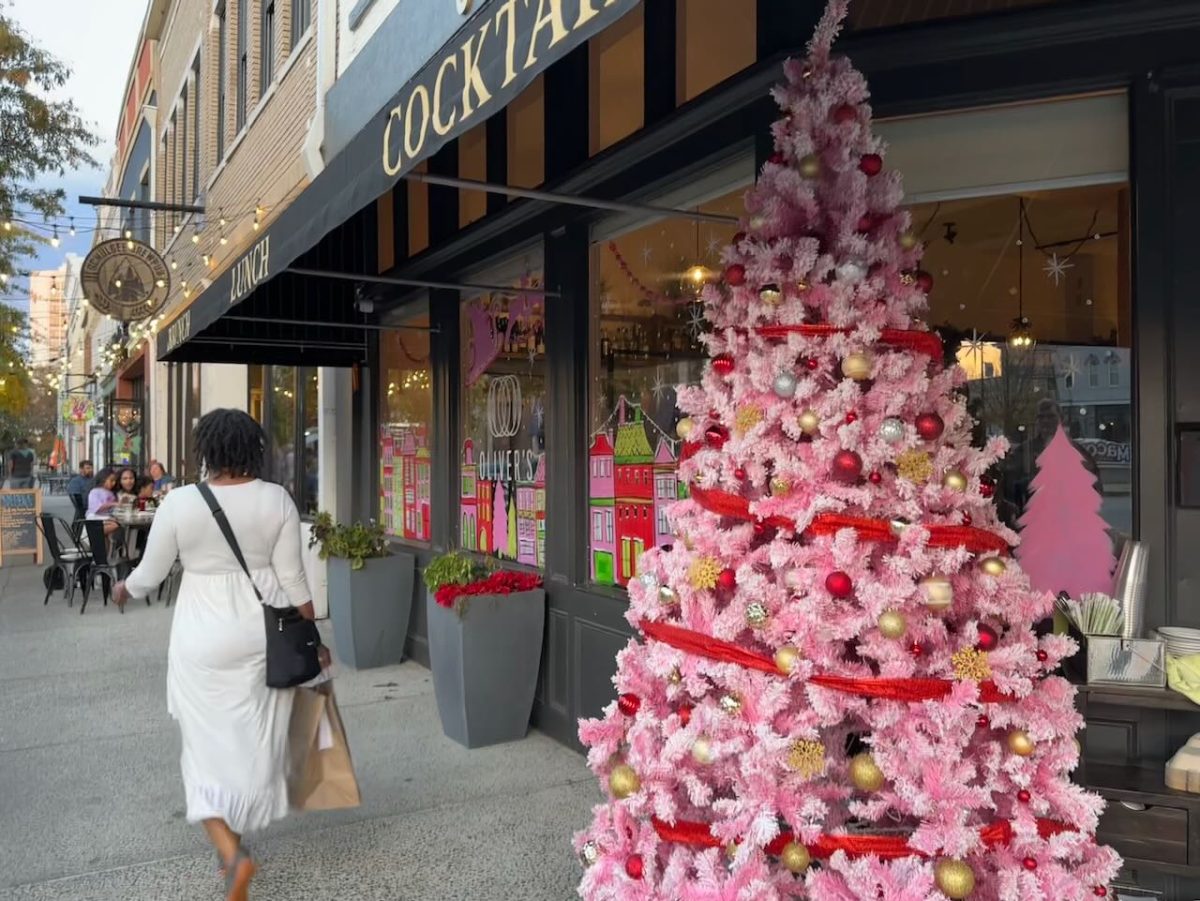 Downtown Macon merchants were encouraged to decorate early to maximize the holiday shopping season shortened by a late Thanksgiving.