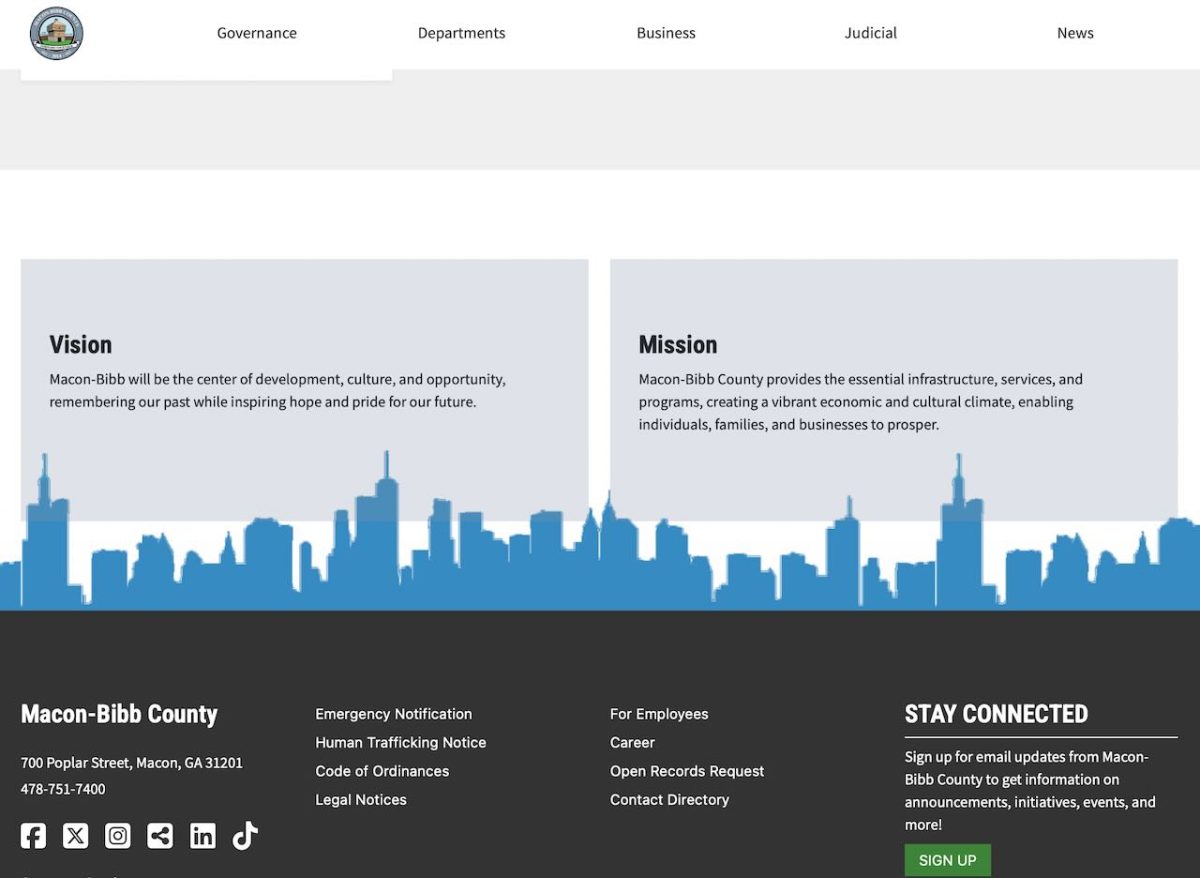 Macon-Bibb County plans to upgrade its website in 2025.
