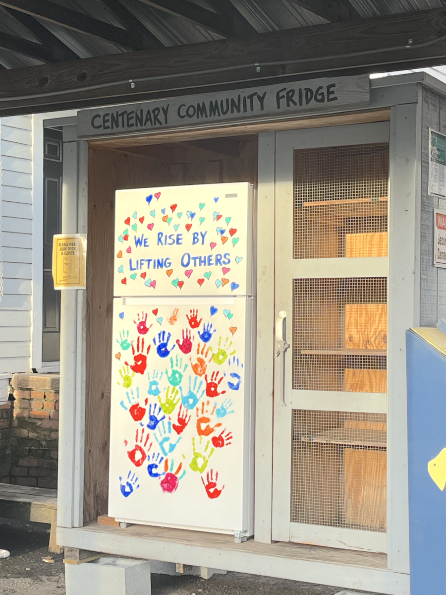 Centenary Church provides a community fridge and pantry for anyone who needs help with food. Anyone can leave items in the fridge if they are labeled and dated.  Steward Chapel off Forysth Street also provides a community fridge.