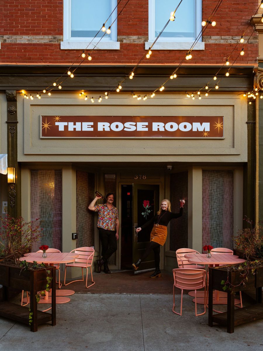 Jon Sandlin and Kate Long pose outside their business, The Rose Room.
Photo taken by Stephen Cook, provided by Rose Room