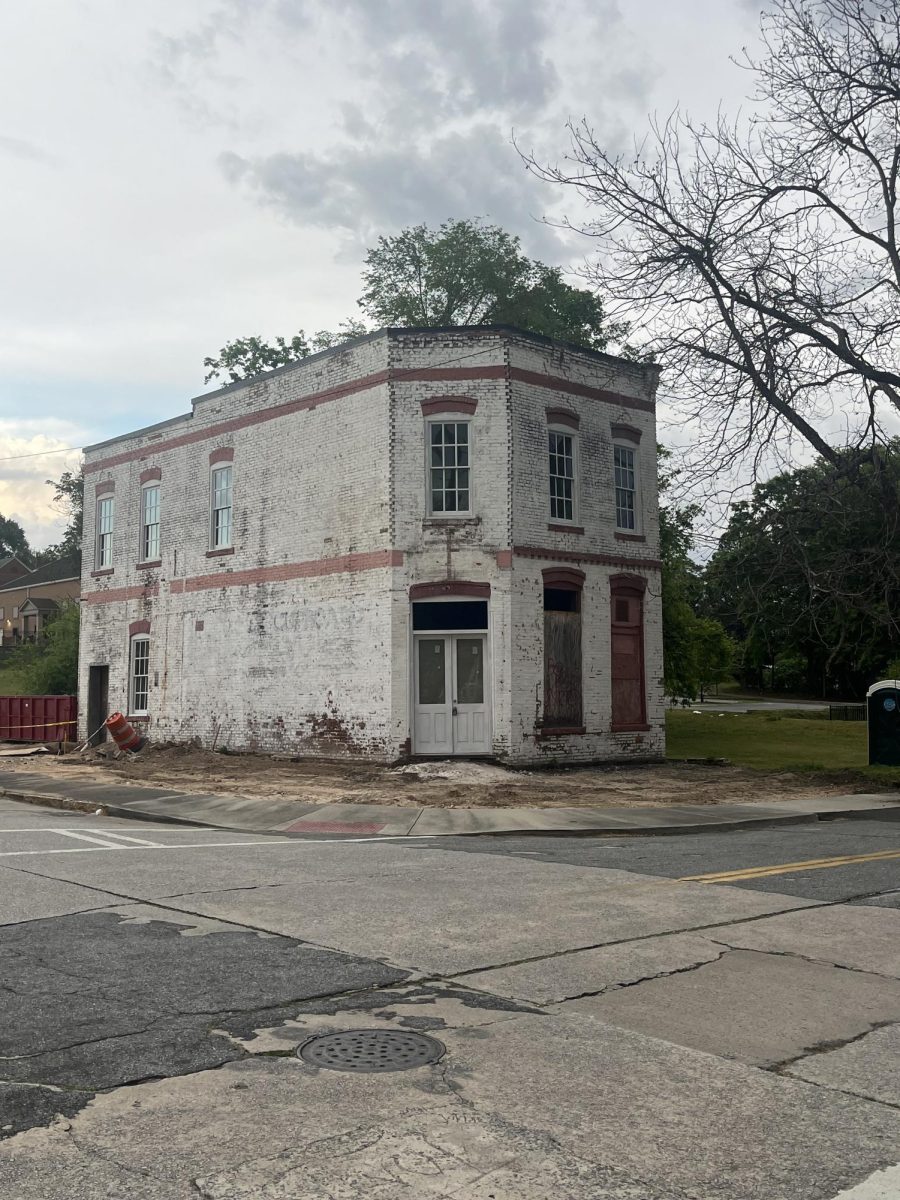 Photo of the former Korner Kupboard grocery store in Beall's Hill, now being converted into apartment's by the Historic Macon Foundation.
