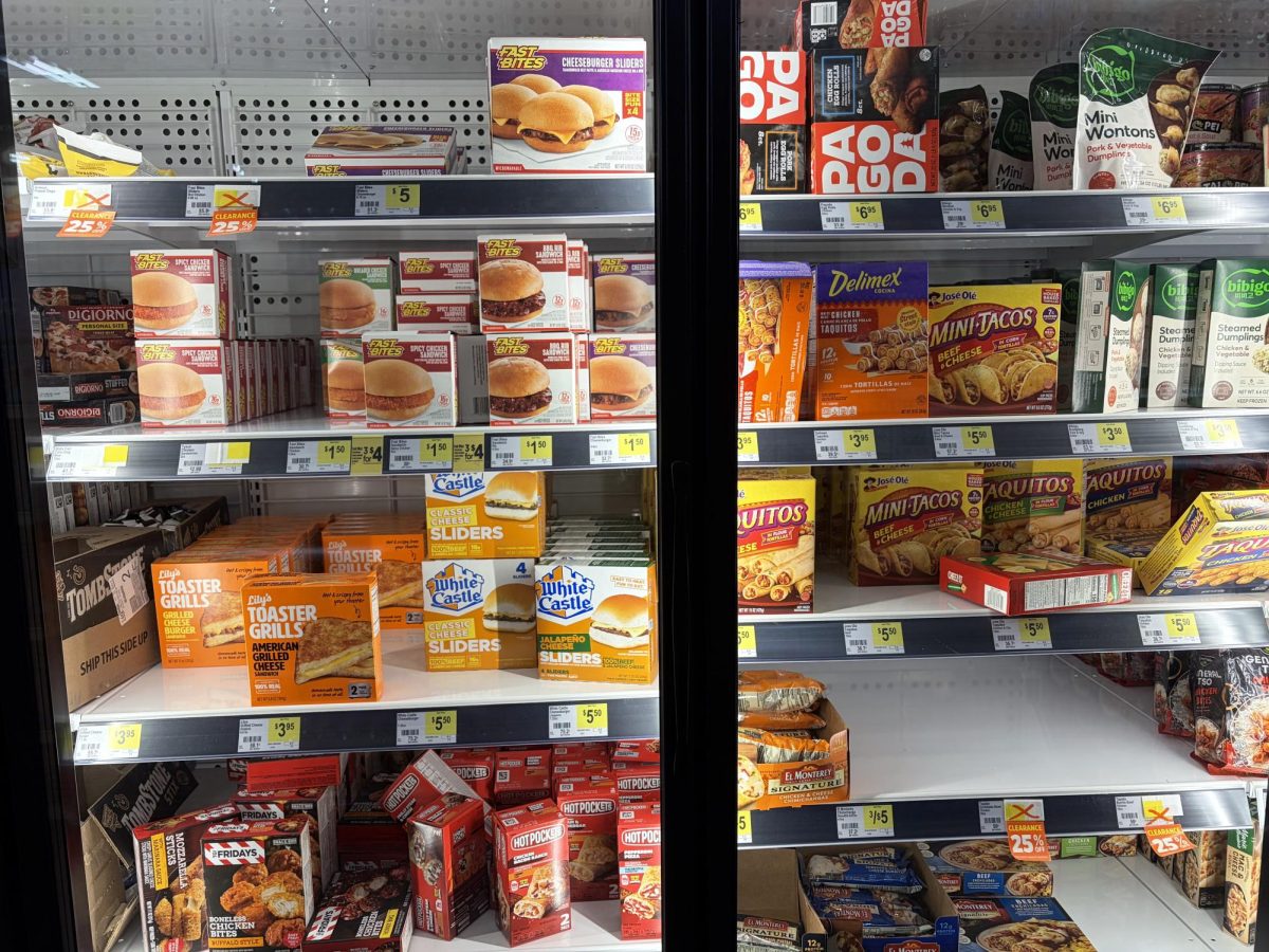 A shelf of frozen food at the Dollar General on Martin Luther King Boulevard on Thursday, April, 2 2026.