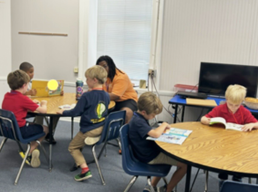 Students learn with America Reads/America counts at Centenary United Methodist Church. 