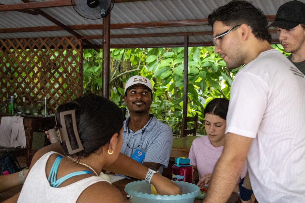 Mercer on Mission students talk with Oscar Campos, a Proyecto Asis employee, on Tuesday June 16, 2026. The trip gave students plenty of opportunities to learn and practice speaking Spanish with employees at Proyecto Asis and their host families. Students who were already fluent in Spanish realized differences in the linguistics of the language and which led them to ask questions which allowed them to learn more about Costa Rican culture.